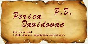 Perica Davidovac vizit kartica